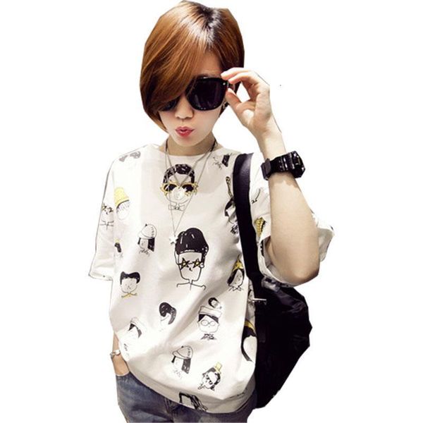 t shirt women new korean summer strange print cartoon casual short-sleeved t-shirt wholesale tshirt vestidos ropa mujer t038, White
t shirt women new korean summer strange print cartoon casual short-sleeved t-shirt wholesale tshirt vestidos ropa mujer t038, White