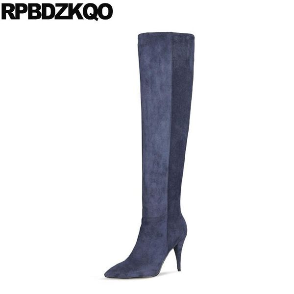 boots over the knee high shoes fetish thigh suede heel navy blue extreme pointed toe stiletto 12 44 big size women winter 2021, Black
boots over the knee high shoes fetish thigh suede heel navy blue extreme pointed toe stiletto 12 44 big size women winter 2021, Black