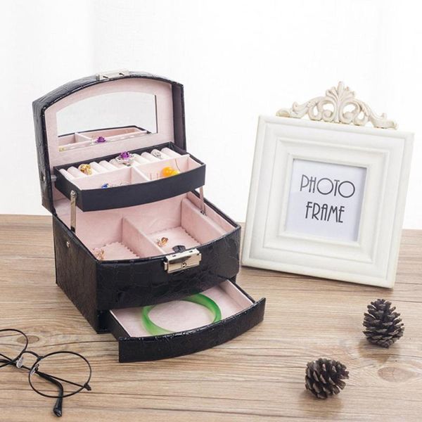 jewelry pouches, bags women's three-layer semi-automatic box makeup storage mirror multifunctional packaging, Pink;blue
jewelry pouches, bags women's three-layer semi-automatic box makeup storage mirror multifunctional packaging, Pink;blue