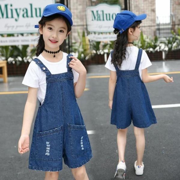 girls' summer wear suspenders 2020 new korean version zhongda jeans suspender suit children's wide leg one-piece shorts, Blue
girls' summer wear suspenders 2020 new korean version zhongda jeans suspender suit children's wide leg one-piece shorts, Blue