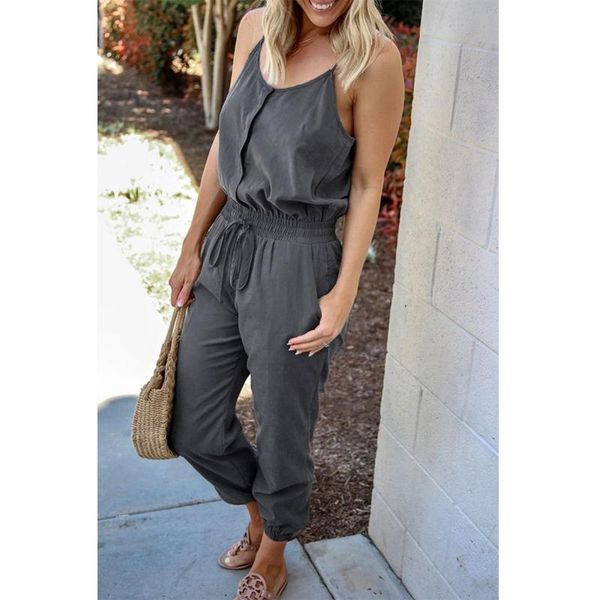 women's jumpsuits & rompers 2021 summer street suspender solid color jumpsuit, lanyard pocket, waist rubber rib casual jumpsuit, Black;white
women's jumpsuits & rompers 2021 summer street suspender solid color jumpsuit, lanyard pocket, waist rubber rib casual jumpsuit, Black;white