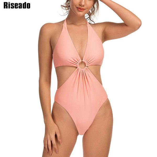 riseado pink one piece swimsuit cut out swimwear women backless bathing suit halter beachwear 2021 summer ring swimming suit
riseado pink one piece swimsuit cut out swimwear women backless bathing suit halter beachwear 2021 summer ring swimming suit
