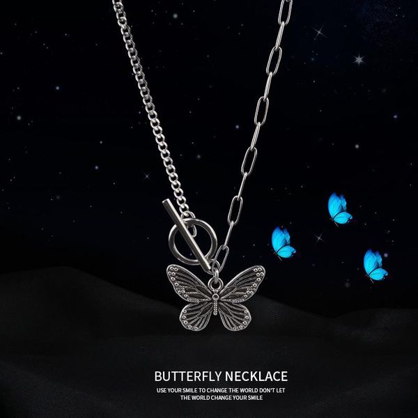 pendant necklaces 2021 vintage butterfly necklace women's tide ins cold wind niche design sense clavicle chain jewelry gift, Silver
pendant necklaces 2021 vintage butterfly necklace women's tide ins cold wind niche design sense clavicle chain jewelry gift, Silver