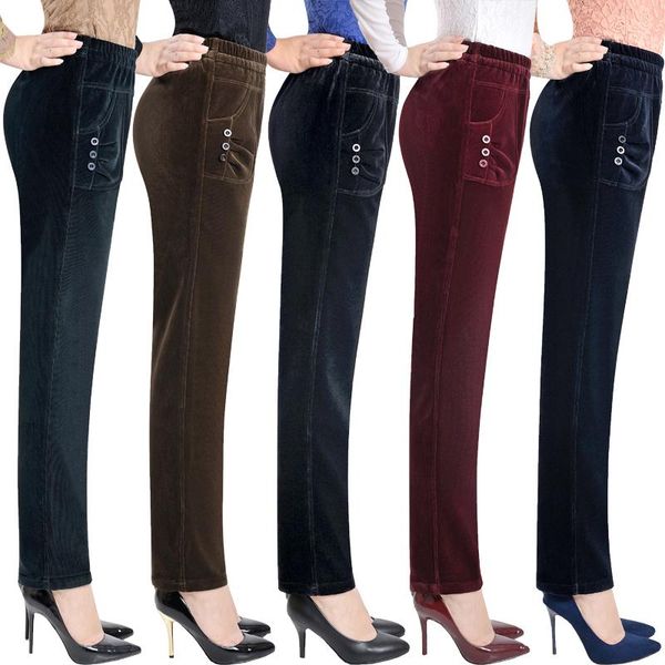 women's pants & capris women large size cotton add wool high waist middle age clothing winter casual trousers corduroy 1475, Black;white
women's pants & capris women large size cotton add wool high waist middle age clothing winter casual trousers corduroy 1475, Black;white