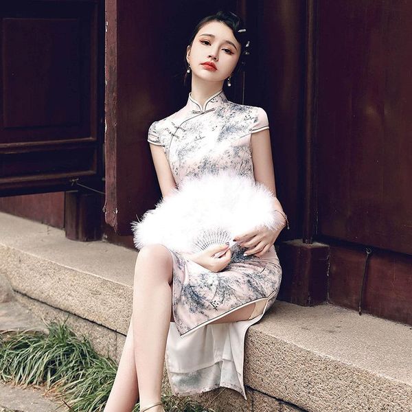ethnic clothing summer lady short sleeve qipao traditional chinese style mandarin collar cheongsam women silm high split size -3xl, Red
ethnic clothing summer lady short sleeve qipao traditional chinese style mandarin collar cheongsam women silm high split size -3xl, Red