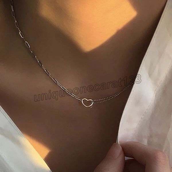 hollow heart double layers choker necklace short silver color chain necklace, Golden;silver
hollow heart double layers choker necklace short silver color chain necklace, Golden;silver