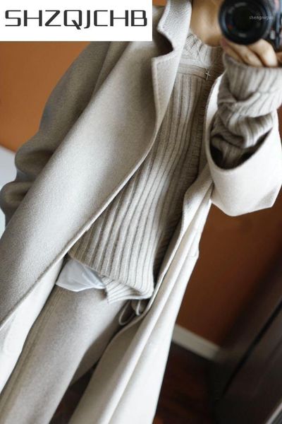women's wool & blends shzq elegant winter coat female autumn 100% jacket women clothes 2021 korean long woolen jackets vintage abrigos, Black
women's wool & blends shzq elegant winter coat female autumn 100% jacket women clothes 2021 korean long woolen jackets vintage abrigos, Black
