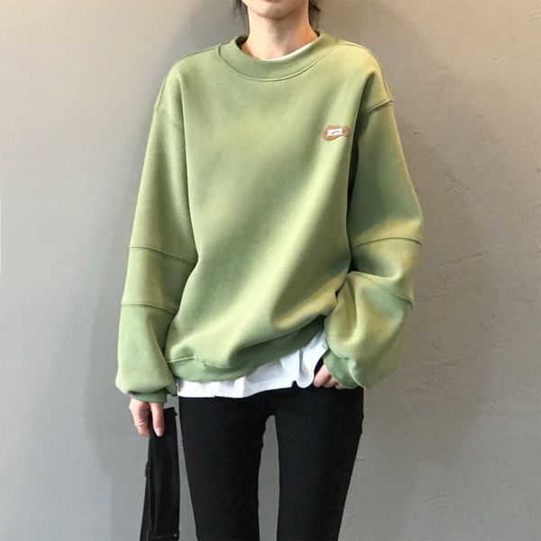 2021 spring o-neck sleeve fleece hoodies style clothes women thick pullovers 1611, Black
2021 spring o-neck sleeve fleece hoodies style clothes women thick pullovers 1611, Black