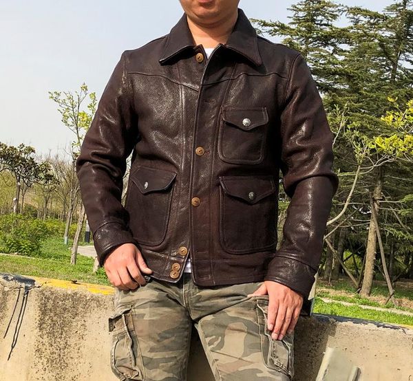 men's leather & faux .luxury origin vintage brown genuine jacket.men classic casual natural goatskin coat.quality cloth, Black
men's leather & faux .luxury origin vintage brown genuine jacket.men classic casual natural goatskin coat.quality cloth, Black