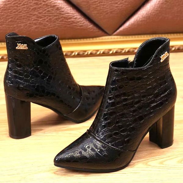 boots brand sale 2021 high heels pointed toe elegant modern ankle zipper spring autumn office ladies women shoes, Black
boots brand sale 2021 high heels pointed toe elegant modern ankle zipper spring autumn office ladies women shoes, Black