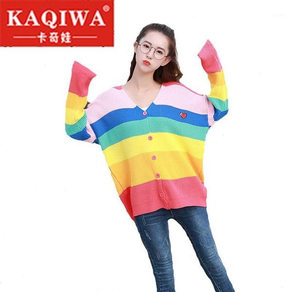 women's sweaters 2021 women vintage warm rainbow striped pullovers winter spring knitted retro loose blusas, White;black
women's sweaters 2021 women vintage warm rainbow striped pullovers winter spring knitted retro loose blusas, White;black