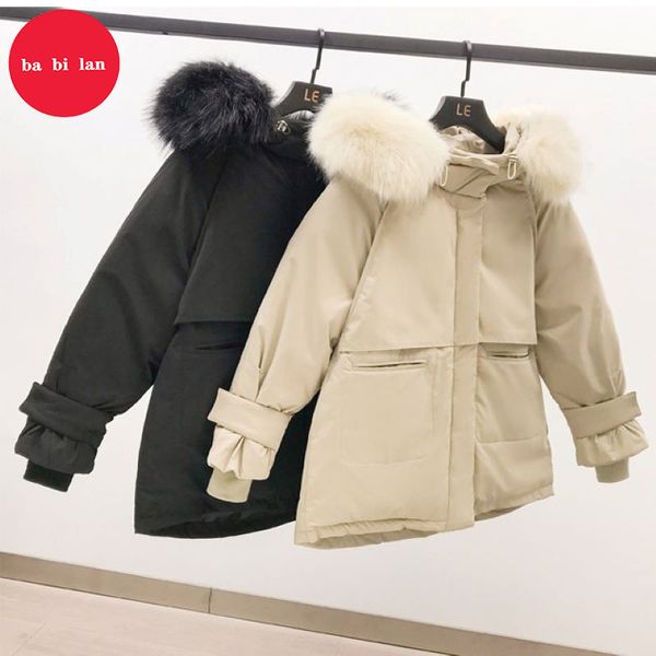 work down cotton-padded jacket for women in winter new style with bigfurcollar for korean students l 201029, Black
work down cotton-padded jacket for women in winter new style with bigfurcollar for korean students l 201029, Black