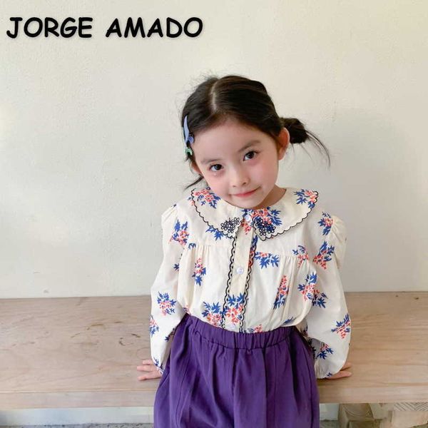spring korean style girls shirts ruffles purple peter pan collar princess blouses children clothes e669 210610, White;black
spring korean style girls shirts ruffles purple peter pan collar princess blouses children clothes e669 210610, White;black