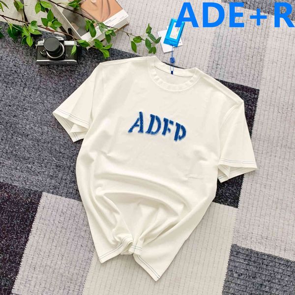 brand ade + r21 summer new denim wash embroidery short sleeve simple casual loose couple 280g cotton t-shirt, White;black
brand ade + r21 summer new denim wash embroidery short sleeve simple casual loose couple 280g cotton t-shirt, White;black