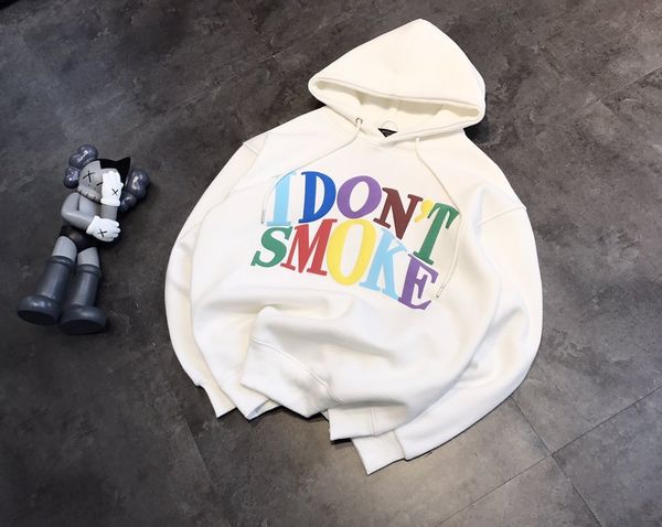 hoodies t shirt net red idon'tsmoke foam color alphabet printed hooded plush autumn and winter men's women's loose fitting sw, Black
hoodies t shirt net red idon'tsmoke foam color alphabet printed hooded plush autumn and winter men's women's loose fitting sw, Black