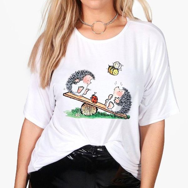 women's t-shirt things hedgehog print t-shirts cartoon trend clothing streetwear cute harajuku ropa tumblr mujer, White
women's t-shirt things hedgehog print t-shirts cartoon trend clothing streetwear cute harajuku ropa tumblr mujer, White