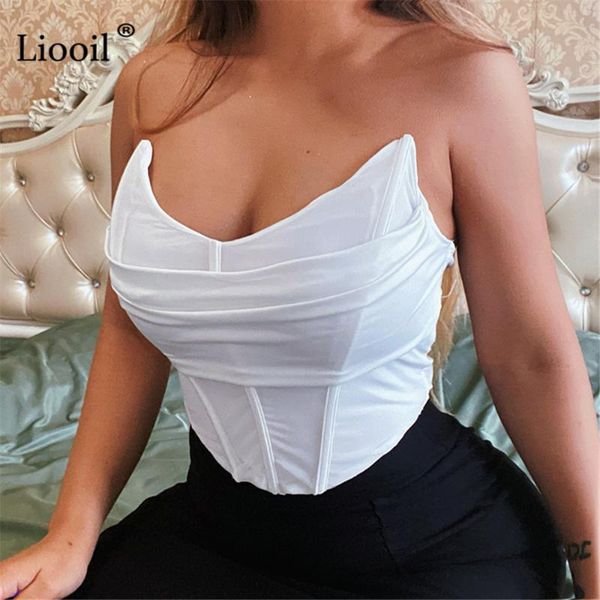 women's tanks & camis liooil bodycon strapless women sleeveless backless white tank slim waist bustiers corsets streetwear sum
women's tanks & camis liooil bodycon strapless women sleeveless backless white tank slim waist bustiers corsets streetwear sum