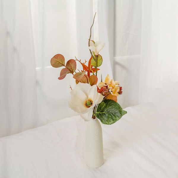 decorative flowers & wreaths artificial white magnolia flower bouquet wedding decorations with silk orchid fake home decor ornaments
decorative flowers & wreaths artificial white magnolia flower bouquet wedding decorations with silk orchid fake home decor ornaments