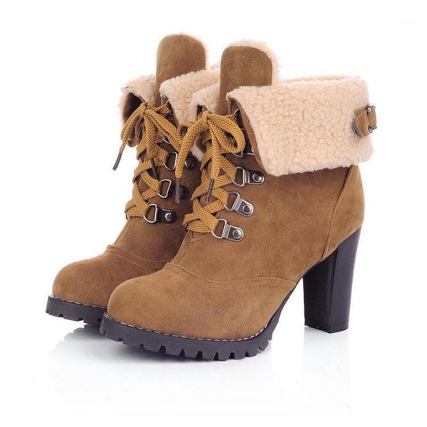 boots winter retro suede short tube high heel thick lace up waterproof platform women's large1, Black
boots winter retro suede short tube high heel thick lace up waterproof platform women's large1, Black