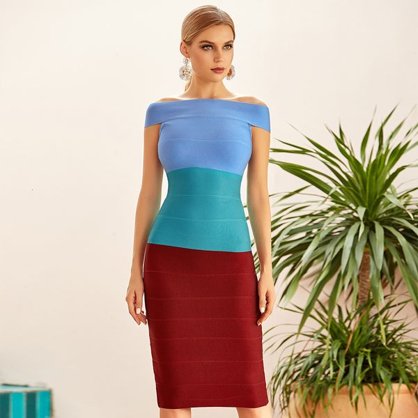 2021 new summer women off shoulder bandage dress patchwork knee length club celebrity runway party dresses fjfy, Black;gray
2021 new summer women off shoulder bandage dress patchwork knee length club celebrity runway party dresses fjfy, Black;gray