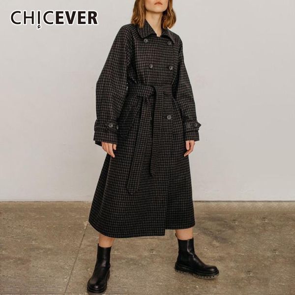 women's wool & blends chicever double breasted straight trench for women lapel collar long sleeve high waist solid windbreaker female 2, Black
women's wool & blends chicever double breasted straight trench for women lapel collar long sleeve high waist solid windbreaker female 2, Black