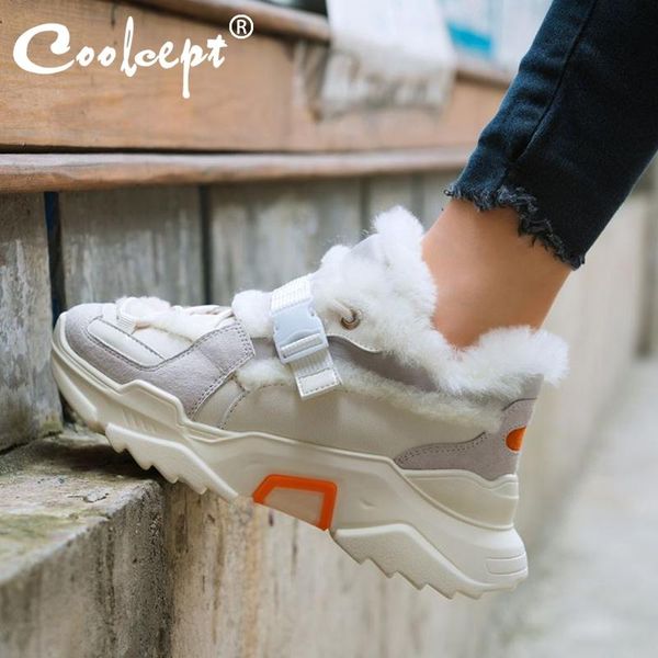 boots coolcept size 35-42 real leather women sneakers fashion winter warm fur ankle boot platform cross strap shoes woman footwear, Black
boots coolcept size 35-42 real leather women sneakers fashion winter warm fur ankle boot platform cross strap shoes woman footwear, Black
