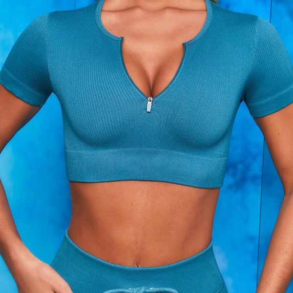 yoga outfit seamless sport women zipper crop u-neck bra workout fitness solid sportswear wear gym vest female shirt clothes
yoga outfit seamless sport women zipper crop u-neck bra workout fitness solid sportswear wear gym vest female shirt clothes