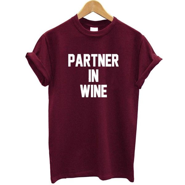 women's t-shirt cute summer letter partner in wine tshirt funny tee shirt clothes fashion women t short sleeve casual, White
women's t-shirt cute summer letter partner in wine tshirt funny tee shirt clothes fashion women t short sleeve casual, White