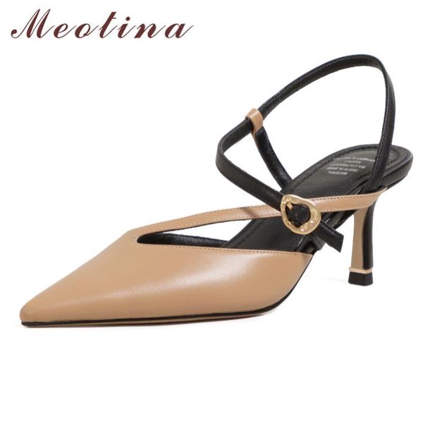 sandals meotina cow leather women high heel real shoes pointed toe buckle fashion thin heels party footwear 40 41, Black
sandals meotina cow leather women high heel real shoes pointed toe buckle fashion thin heels party footwear 40 41, Black