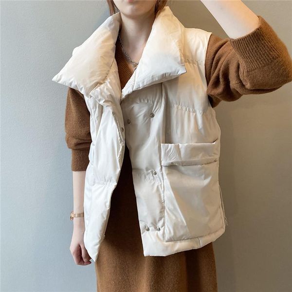 myzyqg women winter cotton vests coat casual warm waistcoat sleeveless jacket korean outer wear vest streetwear clothes, Black;white
myzyqg women winter cotton vests coat casual warm waistcoat sleeveless jacket korean outer wear vest streetwear clothes, Black;white