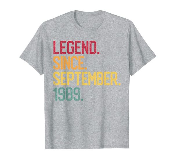 legend born september 1989 30 years old 30th birthday gifts t-shirt, White;black
legend born september 1989 30 years old 30th birthday gifts t-shirt, White;black