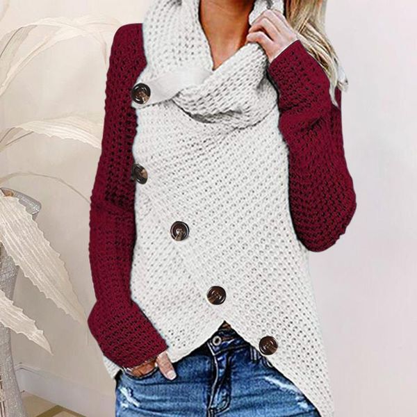 women's sweaters women sweater fashion autumn winter button cowl neck long sleeve asymmetric wrap pullover jumper warm 2021, White;black
women's sweaters women sweater fashion autumn winter button cowl neck long sleeve asymmetric wrap pullover jumper warm 2021, White;black