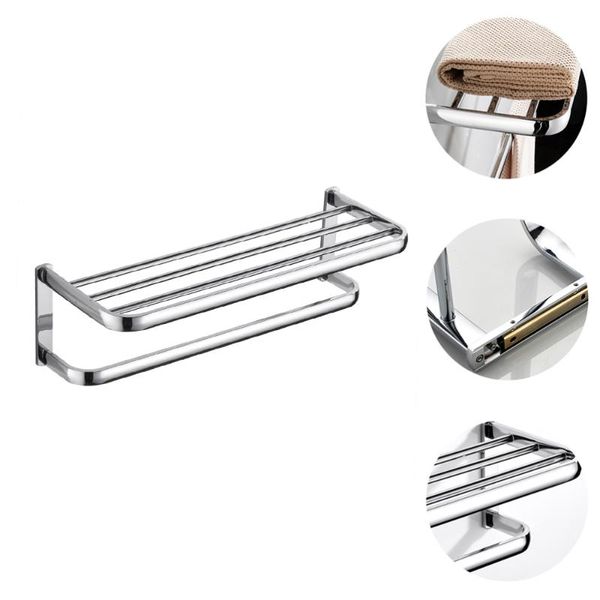 hooks & rails 1pc multi-functional bath towel rack bathroom wall-mounted storage (silver)
hooks & rails 1pc multi-functional bath towel rack bathroom wall-mounted storage (silver)