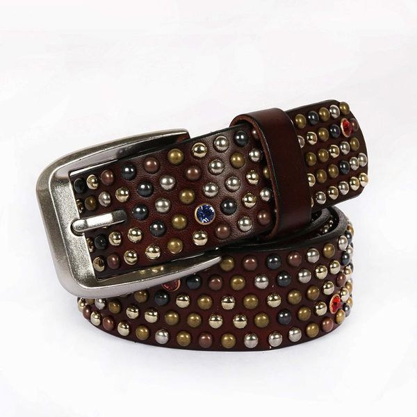 belts luxury colorful rivets studded men women rhinestone party waist straps cowhide leather punk rocky personality trendy 2021, Black;brown
belts luxury colorful rivets studded men women rhinestone party waist straps cowhide leather punk rocky personality trendy 2021, Black;brown