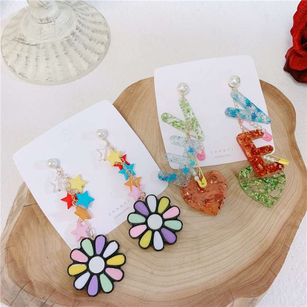 hbp 2021 new fashion long color star acrylic elegant letter love pin exaggerated earrings, Silver
hbp 2021 new fashion long color star acrylic elegant letter love pin exaggerated earrings, Silver