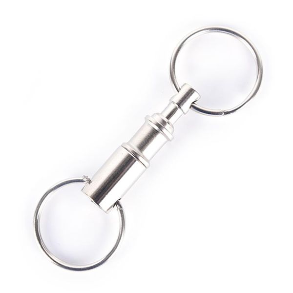 keychains dual detachable key ring removable keyring quick release keychain snap lock holder steel chrome plated pull-apart rings, Silver
keychains dual detachable key ring removable keyring quick release keychain snap lock holder steel chrome plated pull-apart rings, Silver