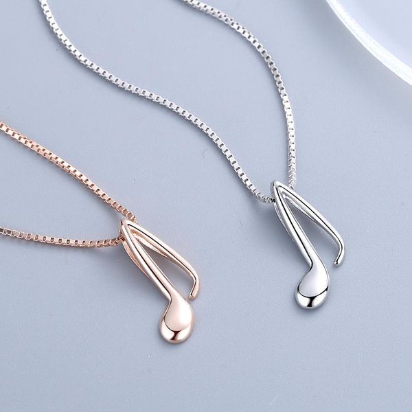 pendant necklaces young girl s925 necklace female korean version temperament sweet cute music note short clavicle chain literary choker, Silver
pendant necklaces young girl s925 necklace female korean version temperament sweet cute music note short clavicle chain literary choker, Silver