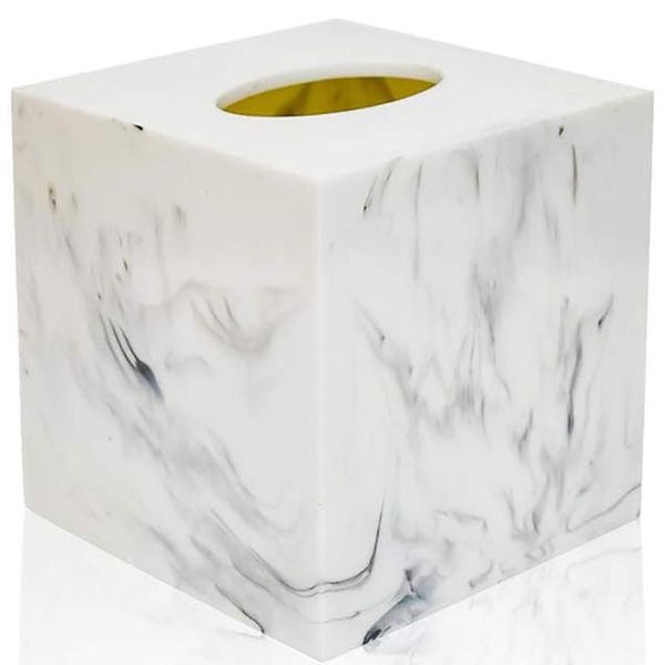 square tissue box cover, facial napkin holder for bathroom living room office, marble-imitation made of resin (white)
square tissue box cover, facial napkin holder for bathroom living room office, marble-imitation made of resin (white)