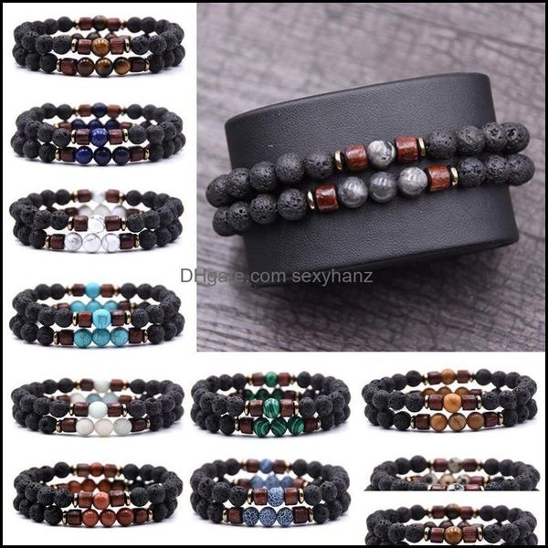 2pcs/set wooden charms lava stone bracelet homme bead tibetan buddha chakra diffuser bracelets men jewelry gifts beaded, strands drop delive, Black
2pcs/set wooden charms lava stone bracelet homme bead tibetan buddha chakra diffuser bracelets men jewelry gifts beaded, strands drop delive, Black