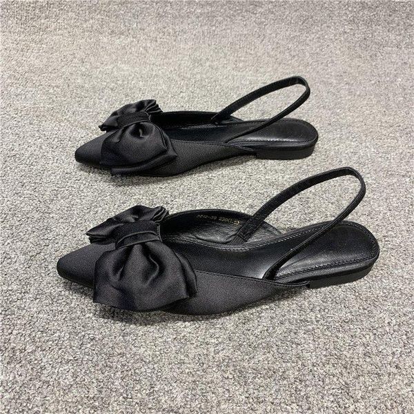 sandals lmcavasun and slippers for women's outer wear 2021 summer satin bow-knot baotou flat european goods fairy style fash, Black
sandals lmcavasun and slippers for women's outer wear 2021 summer satin bow-knot baotou flat european goods fairy style fash, Black