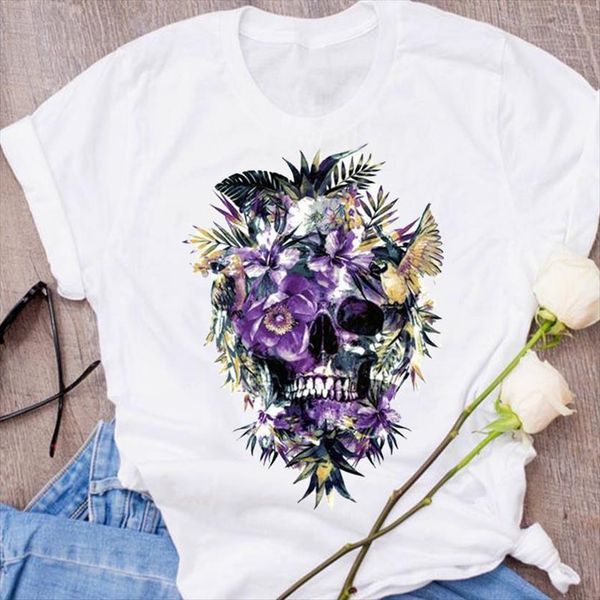 graphic skull face flower floral womens t shirts fashion print halloween clothing clothes lady tees female shirt, White
graphic skull face flower floral womens t shirts fashion print halloween clothing clothes lady tees female shirt, White