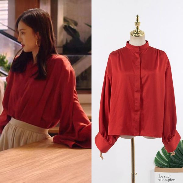 women's blouses & shirts kpop iu seo yea ji autumn fashion slim women office temperament solid chiffon full sleeve vintage, White
women's blouses & shirts kpop iu seo yea ji autumn fashion slim women office temperament solid chiffon full sleeve vintage, White