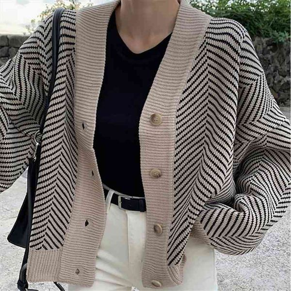 long sleeve casual outwears v neck buttons coat knitted striped cardigan sweater women fashion patchwork spring, White;black
long sleeve casual outwears v neck buttons coat knitted striped cardigan sweater women fashion patchwork spring, White;black