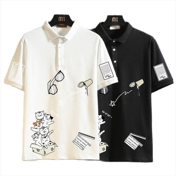 summer shirt short sleeved mens polos business lapel fashion casual thin section breathable animal plus size, White;black
summer shirt short sleeved mens polos business lapel fashion casual thin section breathable animal plus size, White;black