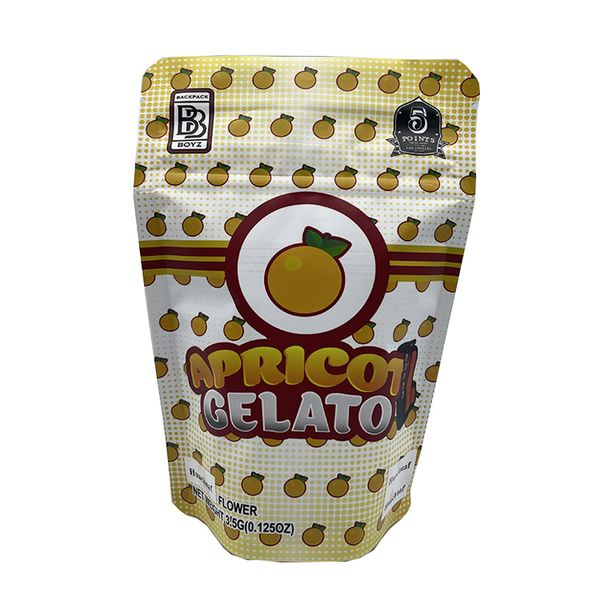backpack boyz apricot gelato 3.5g child resistant mylar bags heat sealable zipper plastic packaging
backpack boyz apricot gelato 3.5g child resistant mylar bags heat sealable zipper plastic packaging