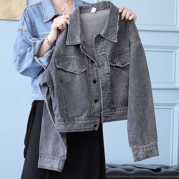 2021official website picture denim women's 2021 spring and autumn new loose long sleeve versatile pocket short casual jacket, Black;brown
2021official website picture denim women's 2021 spring and autumn new loose long sleeve versatile pocket short casual jacket, Black;brown