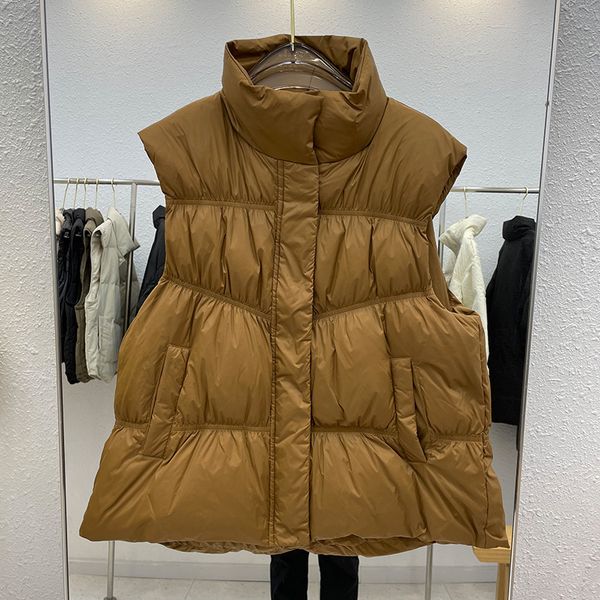 vests 2021 loose stand collar korean off-season down et waistcoat women's slim vt sleevels strapls, Black;white
vests 2021 loose stand collar korean off-season down et waistcoat women's slim vt sleevels strapls, Black;white