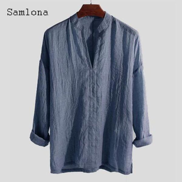 men's casual shirts 2021 single breasted men fashion loose blouse solid blue long sleeve linen shirt blusas homme ropa mens clothing, White;black
men's casual shirts 2021 single breasted men fashion loose blouse solid blue long sleeve linen shirt blusas homme ropa mens clothing, White;black