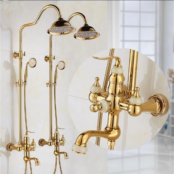 2021 new bathtub golden and jade bath brass wall mounted 8" rainfall & hand shower faucet set wuuj
2021 new bathtub golden and jade bath brass wall mounted 8" rainfall & hand shower faucet set wuuj