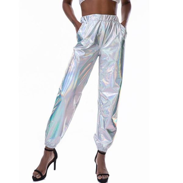 women's pants & capris women shiny rave loose holographic clothes silver dance wetlook hip hop punk sweatpants streetwear joggers, Black;white
women's pants & capris women shiny rave loose holographic clothes silver dance wetlook hip hop punk sweatpants streetwear joggers, Black;white